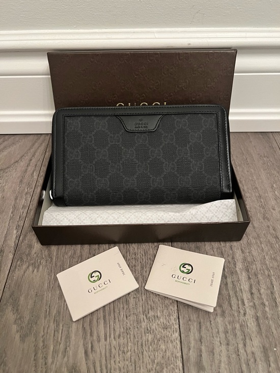 Gucci Handbags - Authentic GUCCI GG Supreme Monogram Zip Around Wallet